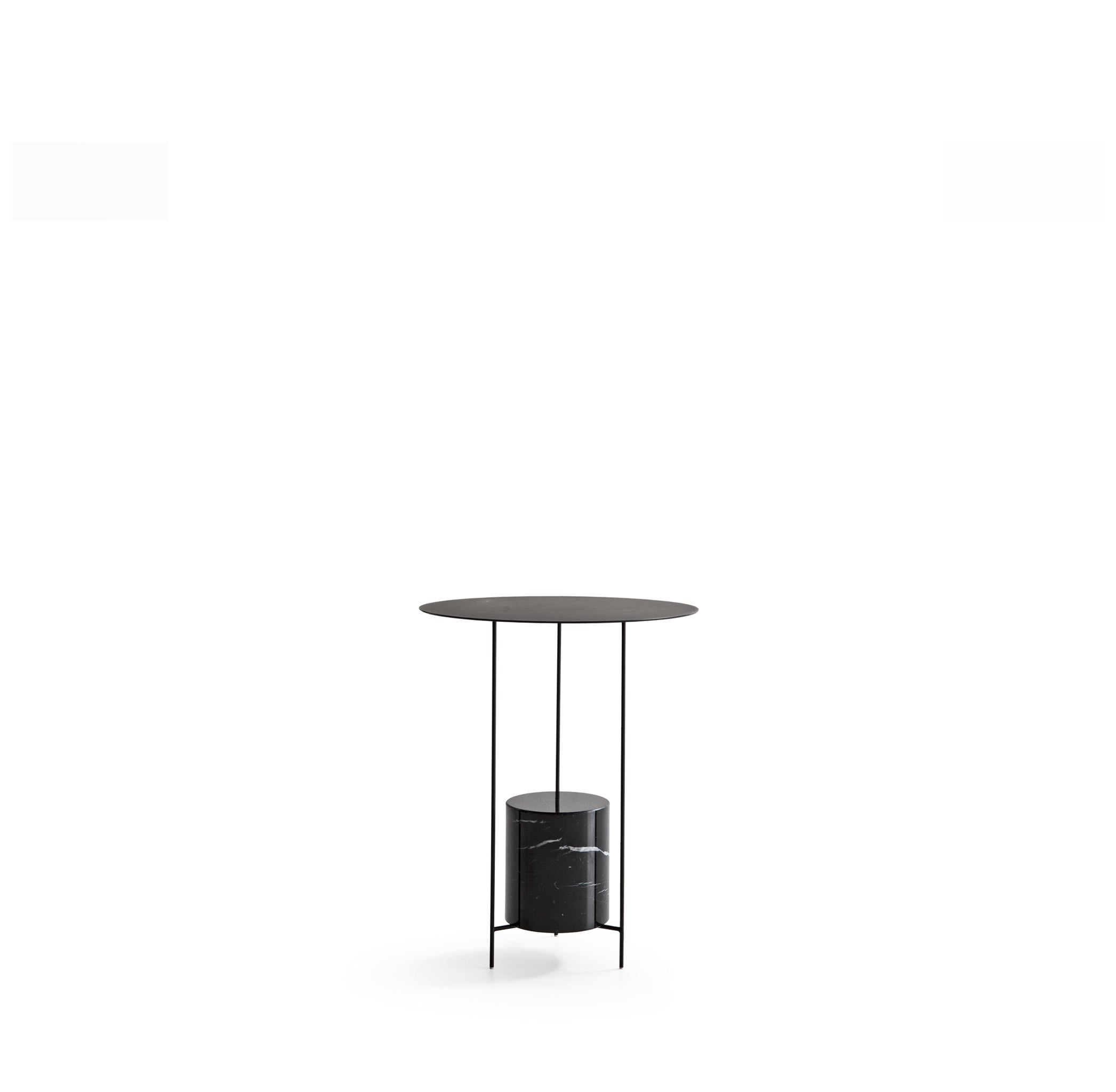 Round small table in black marble | Panna Cotta | Molteni&C 