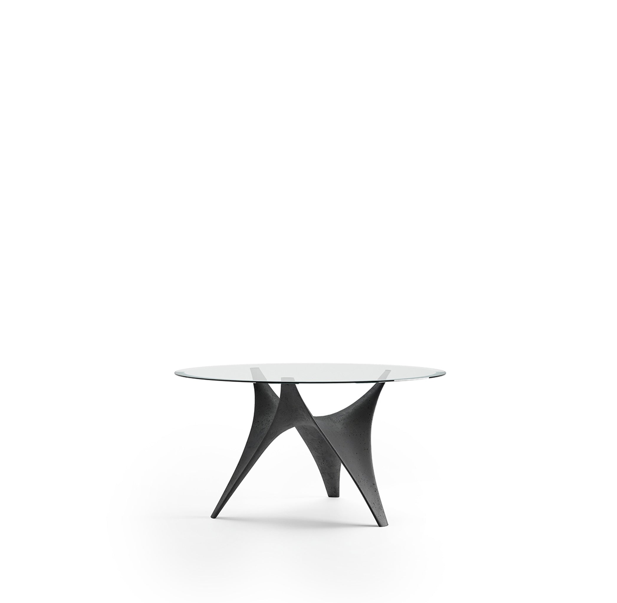 Round table crystal top black base, design Foster+Partners | Molteni&C ...