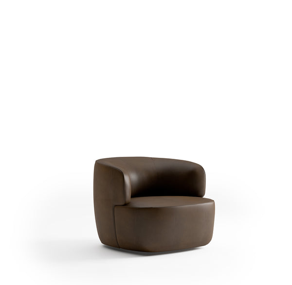 Armchair Elain in brown Leather, designed by Gio Ponti | Molteni&C 