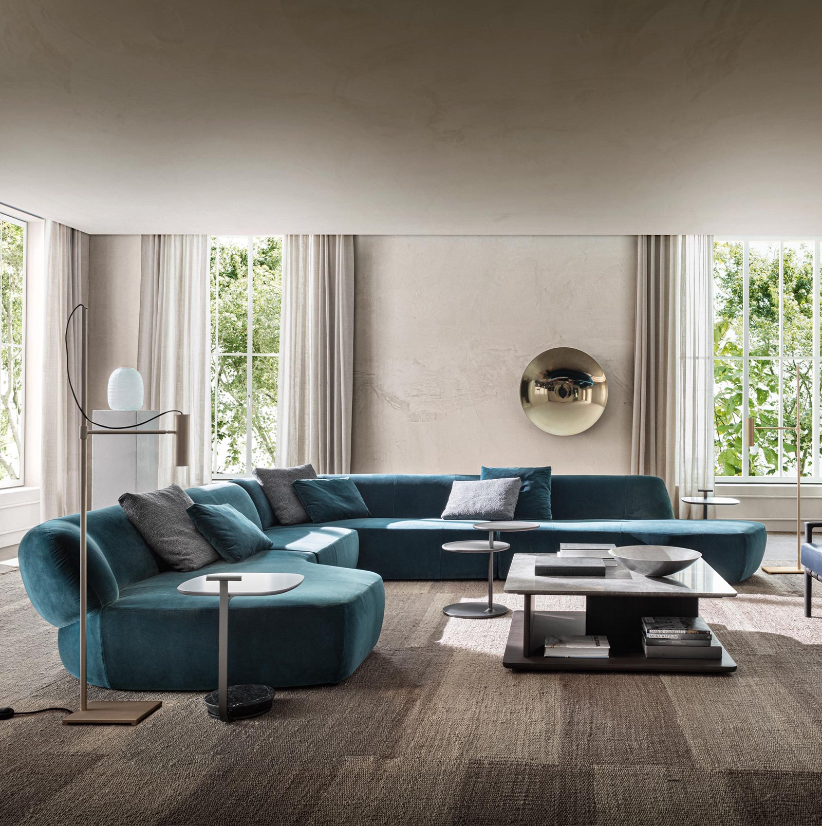 Italian design fabric modular sofa | Surf | Molteni&C